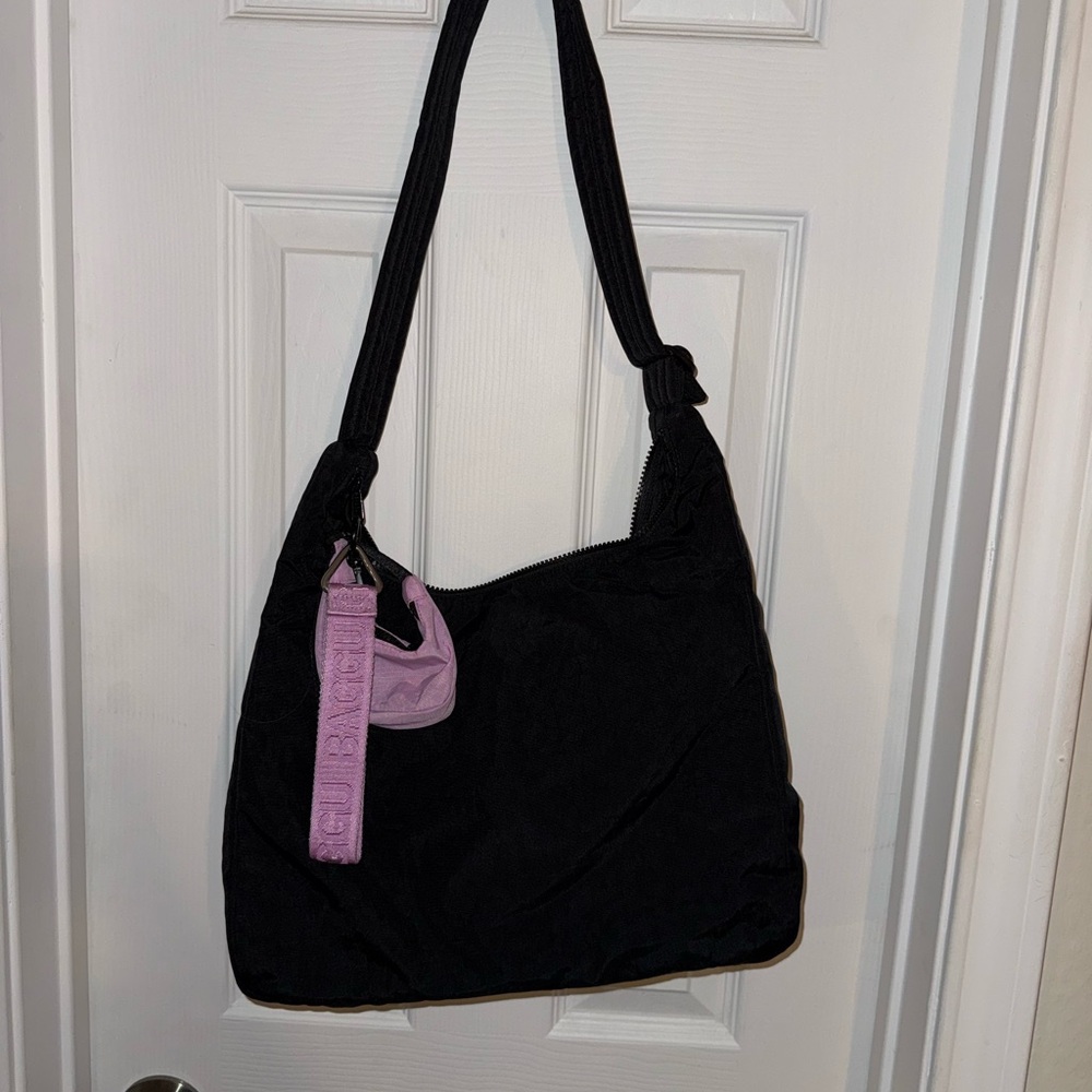 Baggu Black Large Nylon Crescent Bag
